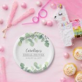 Assiettes En Carton Fête de mariage champêtre moderne Eucalyptus (Fête)