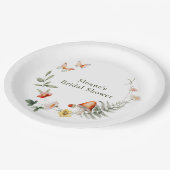 Assiettes En Carton Fête de Mariage Champignon de la Forêt Enchantée (Angle)