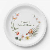 Assiettes En Carton Fête de Mariage Champignon de la Forêt Enchantée (Devant)