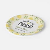 Assiettes En Carton Fête de mariage citronnée (Angle)
