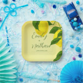 Assiettes En Carton Fête de mariage Citrus jaune vif (Fête)