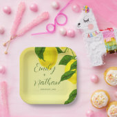 Assiettes En Carton Fête de mariage Citrus jaune vif (Fête)