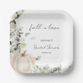 Assiettes En Carton Fête de mariage de la citrouille automnale (Recto)