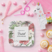 Assiettes En Carton Fête de mariage Élégantes Fleurs d'Été (Fête)