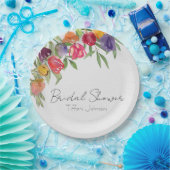 Assiettes En Carton Fête de Mariage Fleurs de Tulipes et Verdure Brill (Fête)