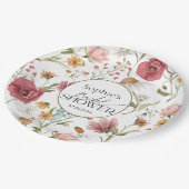 Assiettes En Carton Fête de mariage Floral (Angle)