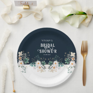 Assiettes En Carton Fête de mariage Floral Aquarelle Au Cœur du Rêve