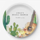 Assiettes En Carton Fête de mariage floral Cactus Fiesta (Devant)