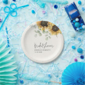 Assiettes En Carton Fête de mariage floral eucalyptus tournesol (Fête)