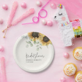 Assiettes En Carton Fête de mariage floral eucalyptus tournesol (Fête)