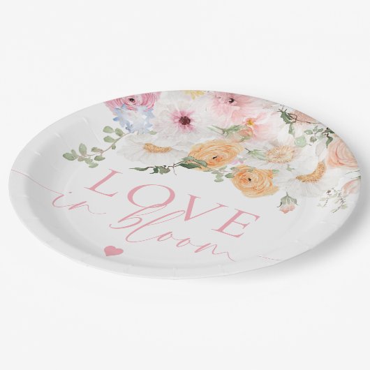 Assiettes En Carton Fête de mariage floral Millie Love In Bloom (Angle)