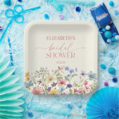 Assiettes En Carton Fête de mariage florale Fleur sauvage (Fête)