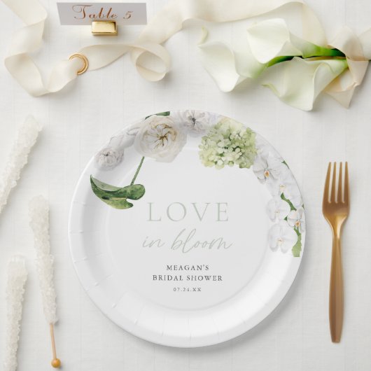 Assiettes En Carton Fête de mariage Greenery Love In Bloom (Mariage)