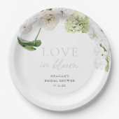 Assiettes En Carton Fête de mariage Greenery Love In Bloom (Devant)