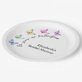 Assiettes En Carton Fête de Mariage Il Me Donne des Papillons (Angle)