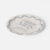 Assiettes En Carton Fête de mariage Modern Something Blue, la future M (Angle)