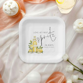 Assiettes En Carton Fête de Mariage Nom Lemons Love at First Spritz