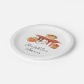 Assiettes En Carton Fête de mariage personnalisée "Pomme pour toujours (Angle)