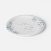 Assiettes En Carton Fête de mariage Snow in Love (Angle)