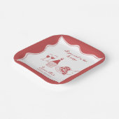 Assiettes En Carton Fête de mariage thème vin pizza italienne dessinée (Angulaire)