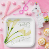 Assiettes En Carton Fête de Mariée aux Lys Callas Mexicains (Fête)