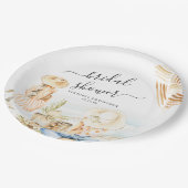 Assiettes En Carton Fête de Mariée Plage Tropicale (Angle)