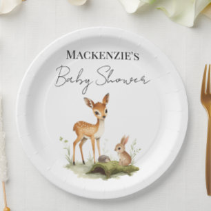 Assiettes En Carton Fête de Naissance Animaux de la Forêt