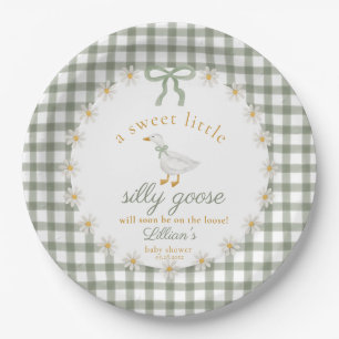 Assiettes En Carton Fête de naissance Cottagecore Silly Goose Green Gi