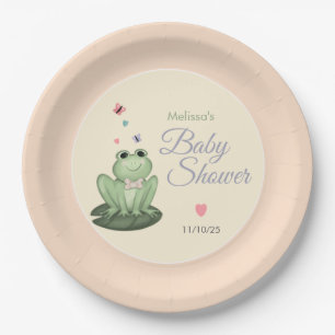 Assiettes En Carton Fête de naissance de bébé fille rose fantaisiste G