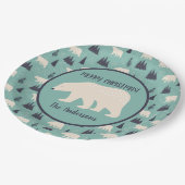 Assiettes En Carton Fête de Noël à motifs d'ours polaires (Angle)