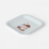 Assiettes En Carton Fête de Noël Café Mingle (Angulaire)