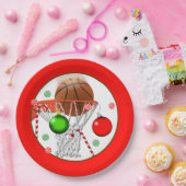 Assiettes En Carton Fête de Noël de basket-ball (Fête)