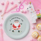 Assiettes En Carton Fête de Noël de golf (Fête)