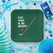 Assiettes En Carton Fête de Noël de Hockey (Fête)