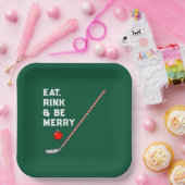 Assiettes En Carton Fête de Noël de Hockey (Fête)