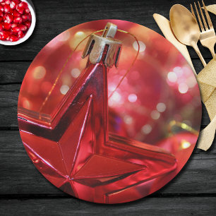 Assiettes En Carton Fête de Noël de l'ornement de l'étoile