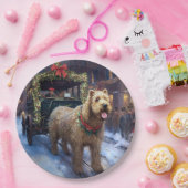 Assiettes En Carton Fête de Noël de Wheaten Terrier (Fête)