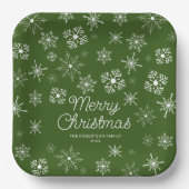 Assiettes En Carton Fête de Noël des Flèches vertes (Recto)