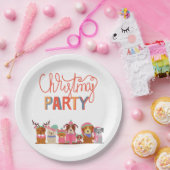 Assiettes En Carton Fête de Noël des mignons chiens (Fête)