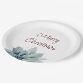 Assiettes En Carton Fête de Noël Desert Botanical Succulent (Angle)