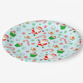 Assiettes En Carton Fête de Noël du golf (Angle)