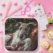 Assiettes En Carton Fête de Noël du loup Hound Dog (Fête)