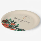 Assiettes En Carton Fête de Noël Foliage de Vacances Moderne (Angle)