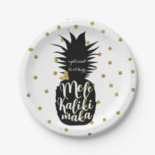 Assiettes En Carton Fête de Noël Mele Kalikimaka Ananas