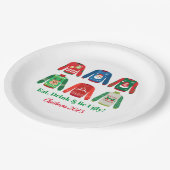 Assiettes En Carton Fête de Noël moche (Angle)