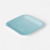 Assiettes En Carton Fête de Noël Pâque Bleu Moelleux Minimal (Angulaire)