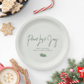 Assiettes En Carton Fête de Noël "Peace Love Joy"