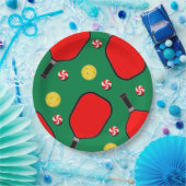 Assiettes En Carton Fête de Noël Pickball (Fête)