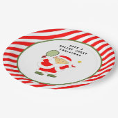 Assiettes En Carton Fête de Noël Pickball (Angle)