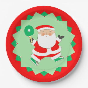Assiettes En Carton Fête de Noël Ping-Pong